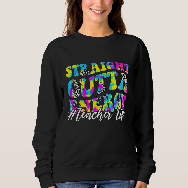 Camiseta Groovy Paraprofessional Straight Outta Energy Teac (Frente)