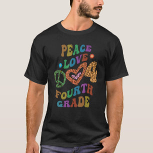 Camiseta Groovy PAZ AMOR QUARTA SÉRIE Estampa de leopardo 4