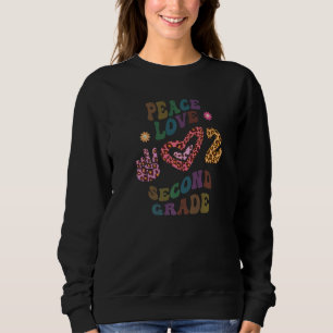 Camiseta Groovy PAZ AMOR SEGUNDO GRAU Estampa de Leopardo 2
