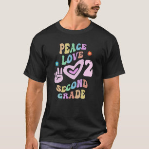 Camiseta Groovy Peace Love 2º Professora da 2ª série