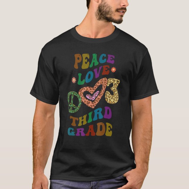 Camiseta Groovy PEACE LOVE Leopard 3º Gr (Frente)