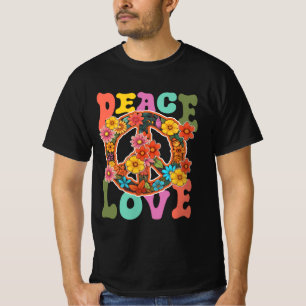 Camiseta Groovy Peace Sign Love 60S 70S Hippie Costume Flow