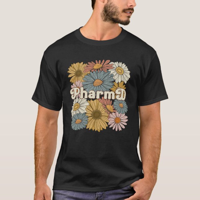 Camiseta Groovy PharmD Flowers Doctor Of Pharmacy  1 (Frente)