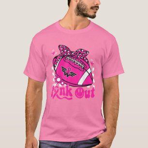 Camiseta Groovy Pink Out Tackle O Cancer De Futebol