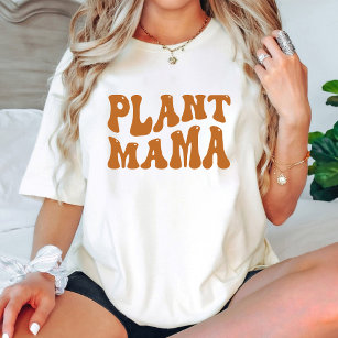 Camiseta Groovy Plant Mama White Birthday — Jardinagem Orgâ