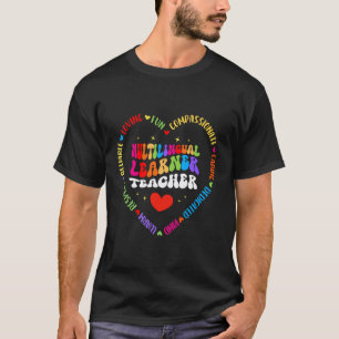 Camiseta Groovy Professor de Aprendizado Multilíngue Maestr