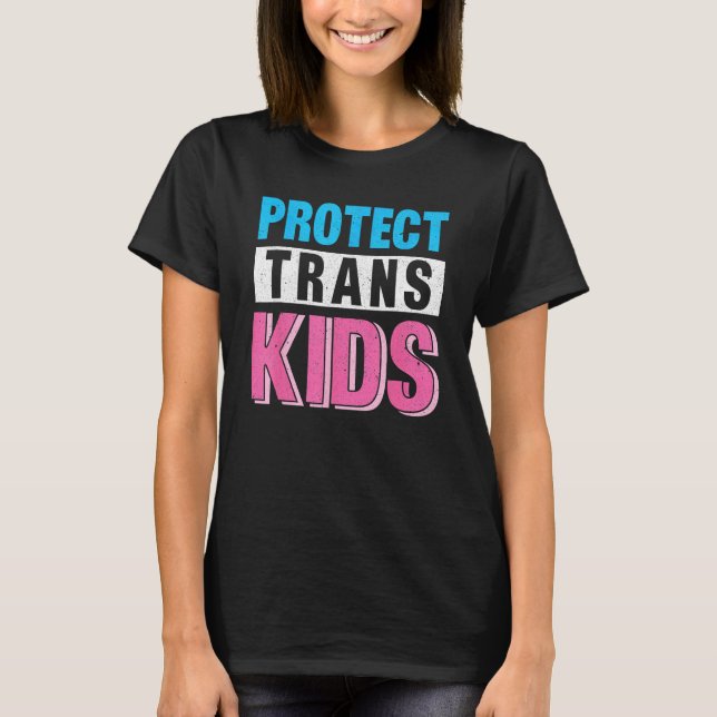 Camiseta Groovy Protect Trans Kids LGBT LGBTQ Gay Lesbian P (Frente)