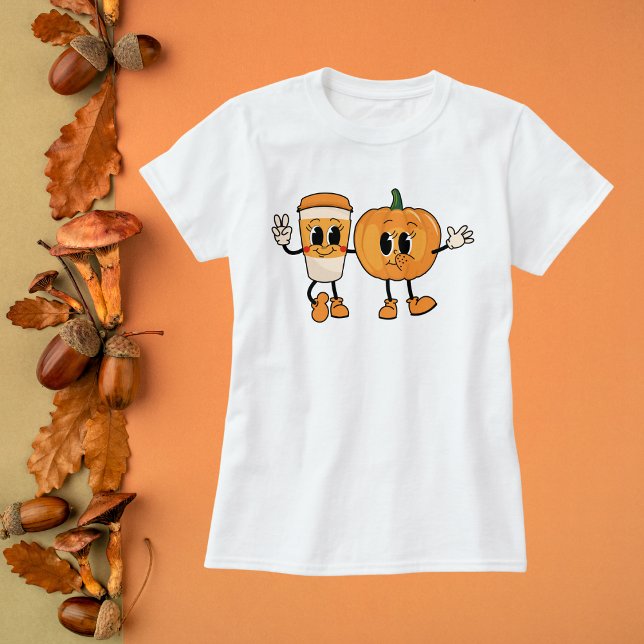 Camiseta Groovy Pumpkin e Latte (Criador carregado)