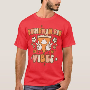 Camiseta Groovy Pumpkin Pie Vibes Olá Pumpkin Season Fall