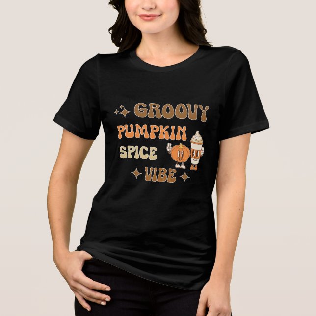 Camiseta Groovy Pumpkin Spice Vibe (Frente)