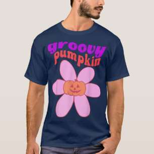 Camiseta Groovy Pumpkin Vintage Halloween Hippie Costume