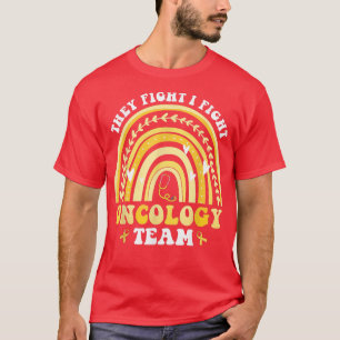 Camiseta Groovy Rainbow Eles Lutam Eu Luto Contra A Oncolog