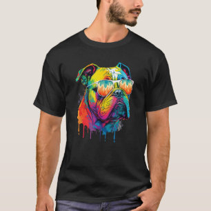 Camiseta Groovy Retro English Bulldog Dog Animal Puppy Ow