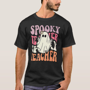 Camiseta Groovy Retro Halloween Spooker Trick Ou Chá