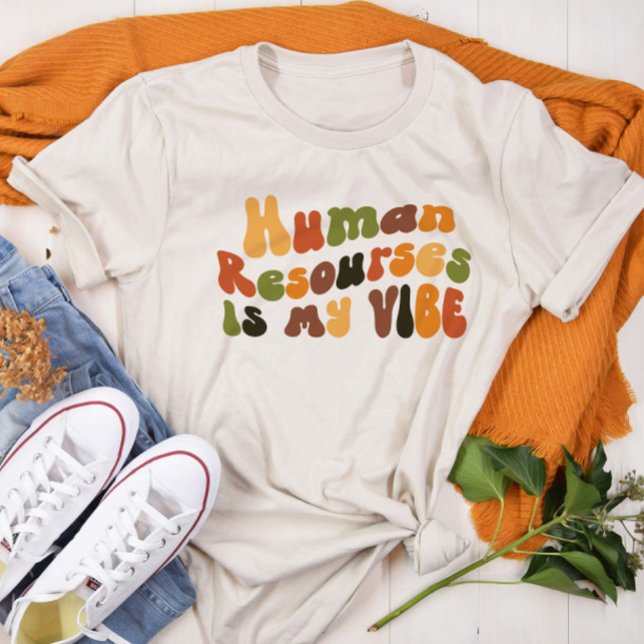 Camiseta Groovy Retro Human Resources É Minha Visão, HR (Criador carregado)