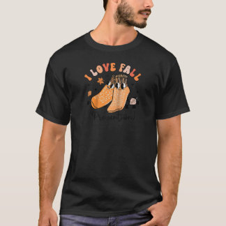 Camiseta Groovy Retro I Love Fall Prevention Fall Physical 
