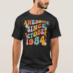 Camiseta Groovy Retro Incrível Desde 1984 38 Anos 38