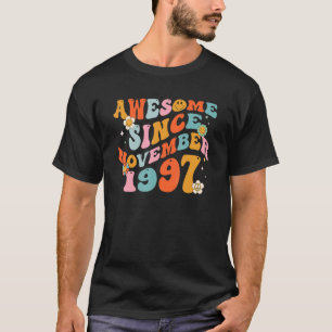 Camiseta Groovy Retro Incrível Desde 1997, 25 De 25 Anos