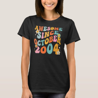 Camiseta Groovy Retro Incrível Desde 2004 18 Anos 18 Anos