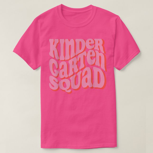 Camiseta Groovy Retro Kindergarten Crew Kinder Professor co (Frente do Design)