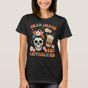 Camiseta Groovy Retro Morto, Mas Cafeinado Coffee Sk