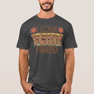 Camiseta Groovy Retro para a escola de amigos eu adoro ser