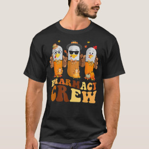 Camiseta Groovy Retro Pula Farmacêuticos Obrigados Farmacêu