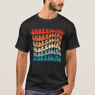 Camiseta Groovy Retro Snorkeling Retro 70s Hippie Boho Wavy