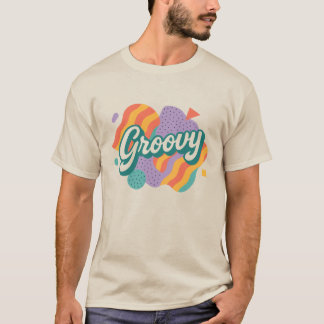 Camiseta Groovy Retro Typografia