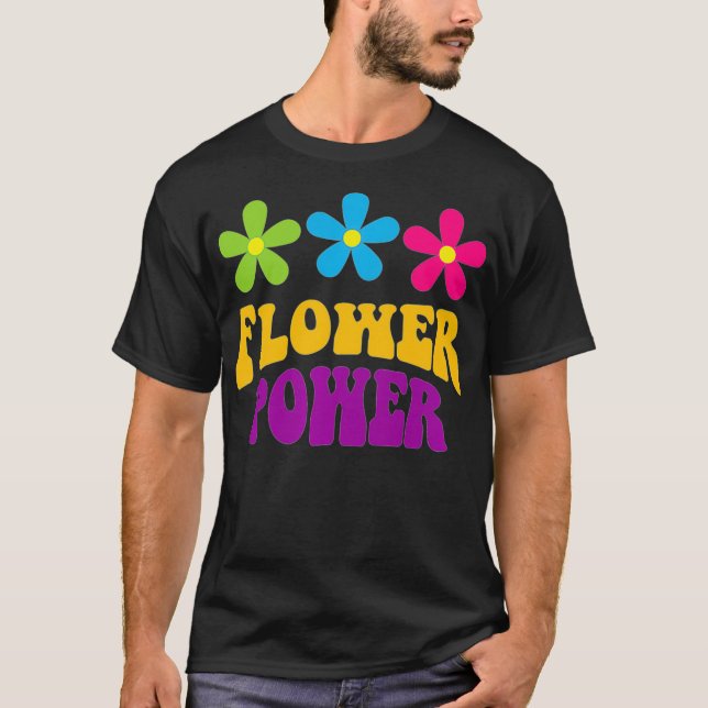 Camiseta Groovy Retro Vintage Flower Power Premium  (Frente)