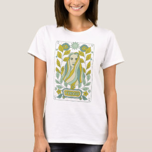 Camiseta Groovy Retro Virgo Horoscope Astrologia Verde