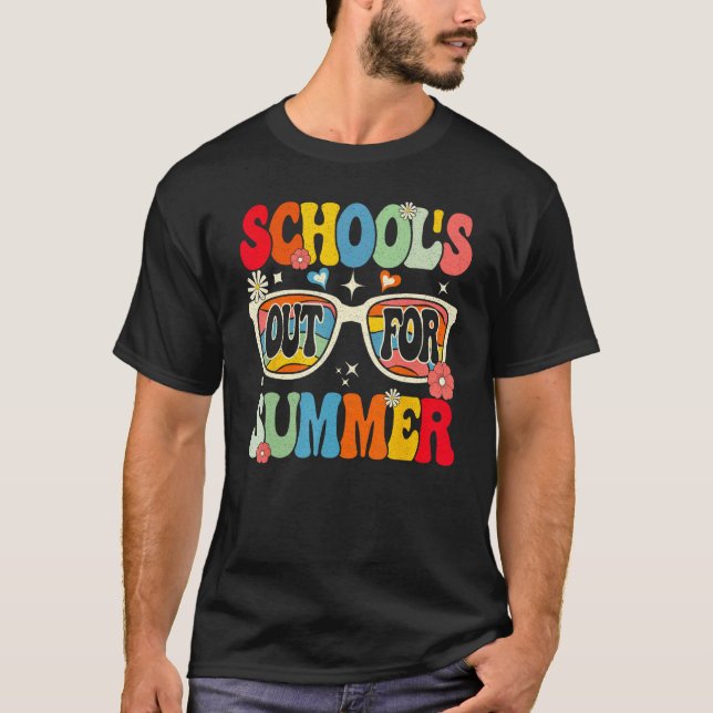 Camiseta Groovy School s Out For Summer (Frente)