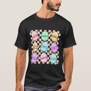 Camiseta Groovy Skibidi Easter Ovo Engraçado Rizz Memória P