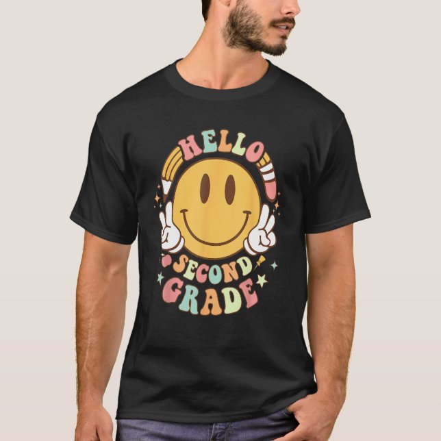Camiseta Groovy, Smile Smile Happy Face De Volta Para (Frente)