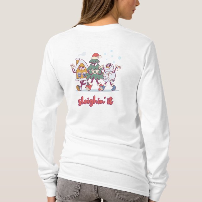 Camiseta Groovy Snowman e Amigos (Verso)