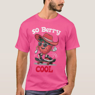 Camiseta Groovy So Berry Cool Amante de Frutas Para Menino