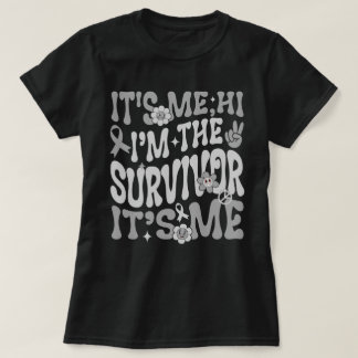 Camiseta Groovy Sou eu, sou o Sobrevivente de câncer do Cér