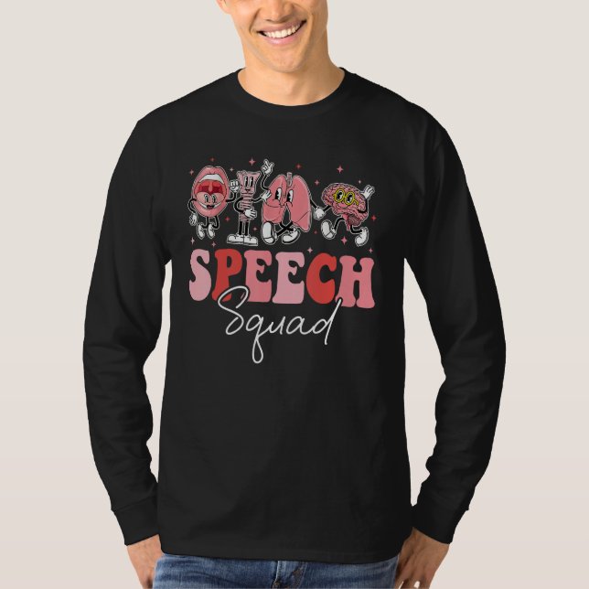 Camiseta Groovy Speech Therapy Speech Language Pathologist  (Frente)