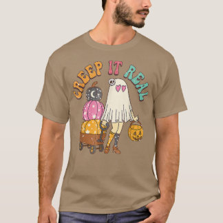 Camiseta Groovy Spooky Babe Spooky Vibes Ghost Hippie Hallo
