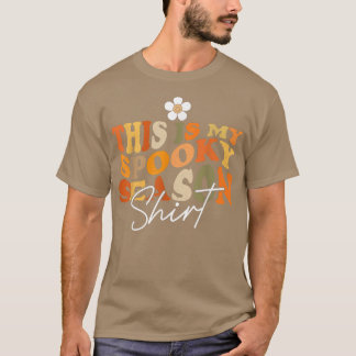 Camiseta Groovy Spooky Season Vibes Halloween Costume For W