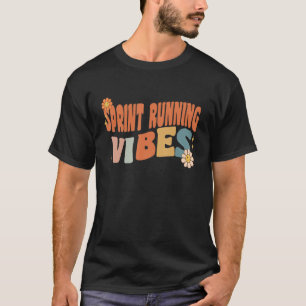 Camiseta Groovy Sprint Executando Vibes Costume Professores