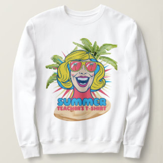 Camiseta Groovy Summer Vibes Smiley Tee para Professores
