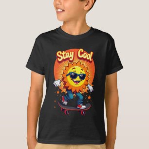 Camiseta Groovy Sun Skater - Mantenha-se Legal na roupa de