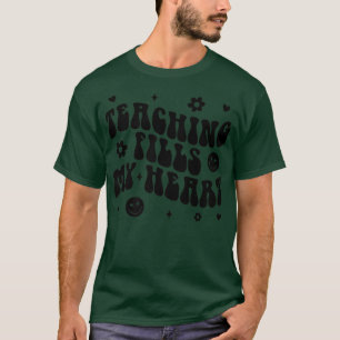 Camiseta Groovy Teaching Fills My Heart Teacher Life Back T