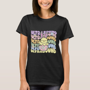 Camiseta Groovy Técnico de Ultrassom Bunny Ovos de Pintinho