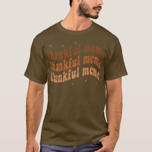 Camiseta Groovy Thankful Meme Fall Autumn Meme