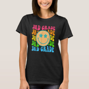 Camiseta Groovy Third Grade Vibes Enfrenta Professores Retr