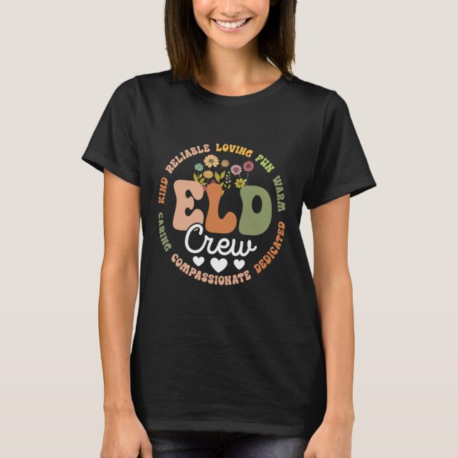 Camiseta Groovy Tie Dye Eld Crew Desenvolvimento da Língua  (Frente)