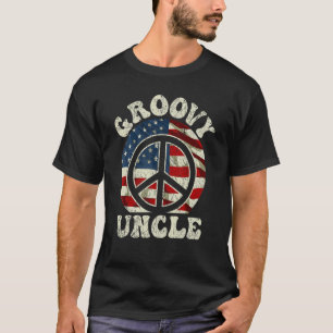 Camiseta Groovy Tio 70s estética USA Flag Tio 1