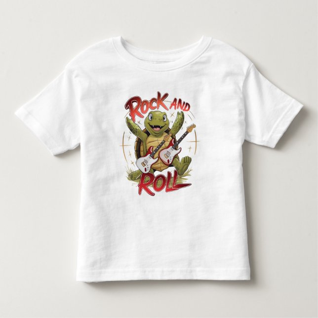 Camiseta Groovy Turtle Fazendo Rochas E Rolos (Frente)